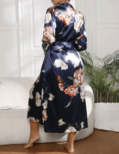 Load image into Gallery viewer, Floral Print Satin Robe
