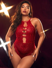 Load image into Gallery viewer, Peek-a-boob Halter Bodysuit
