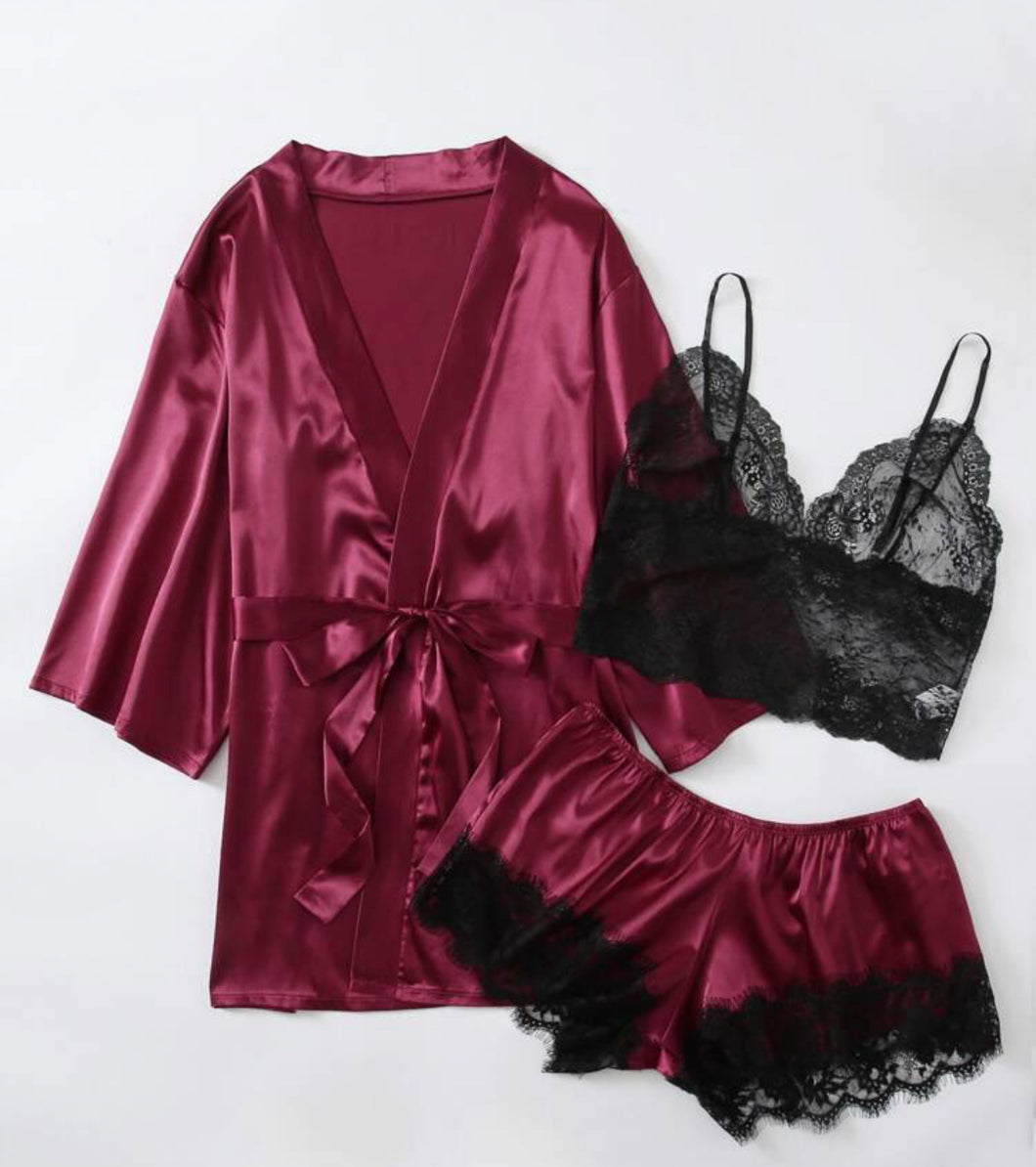 3 piece Curvy robe set